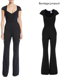 HERVE LEGER black bandage jumpsuit